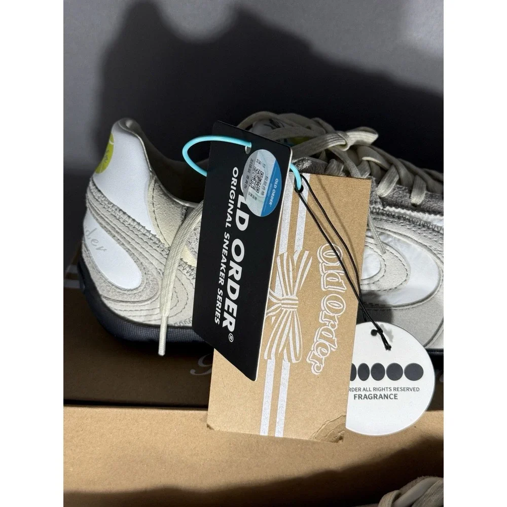 OLD ORDER Turbo Lite 2.0 Tennis Beige Shoes Size 8.5 2000's Y2K Style
